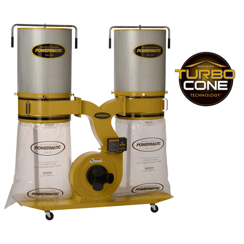 TurboCone Dust Collector with 2-Micron Canister Kit - 3 HP 1 Ph 230V - PM1900TX-CK1
